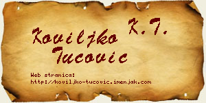 Koviljko Tucović vizit kartica